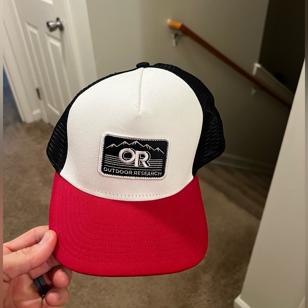 Outdoor research advocate trucker hat